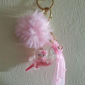 Hello Kitty Pink Pom Pom Keychain